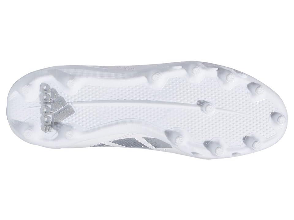 adidas adiZero Impact.2 American Football Cleats Silver Metallic/White) Men's Shoes Product Image