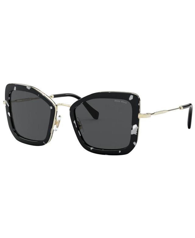 Miu Miu 0MU 55VS (Havana Black White/Dark Grey) Fashion Sunglasses Product Image