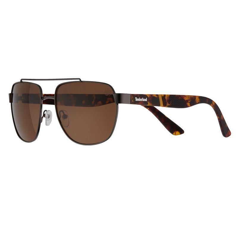 Mens Timberland 59mm Polarized Oversized Navigator Sunglasses Product Image