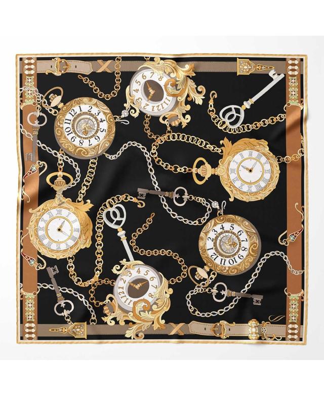 Elizabetta Mens Like Clockwork - Silk Pocket Square for Men Product Image