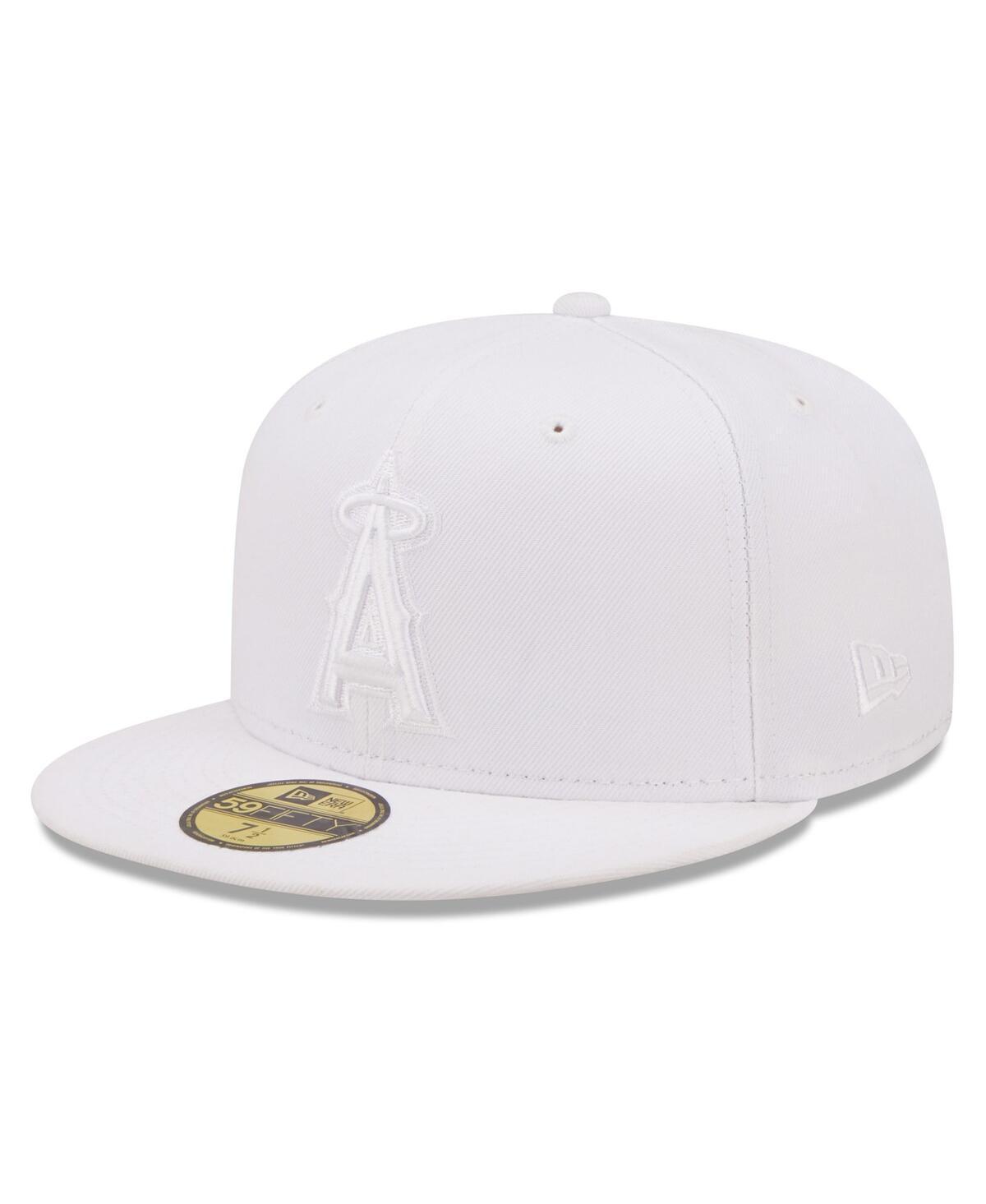 Mens New Era Los Angeles Angels White 59FIFTY Fitted Hat - White Product Image