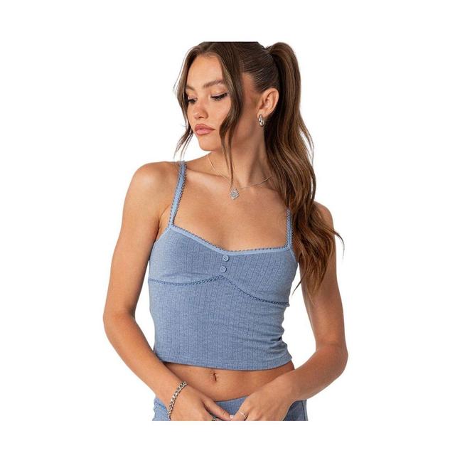 Womens Maelle Pointelle Tank Top Product Image