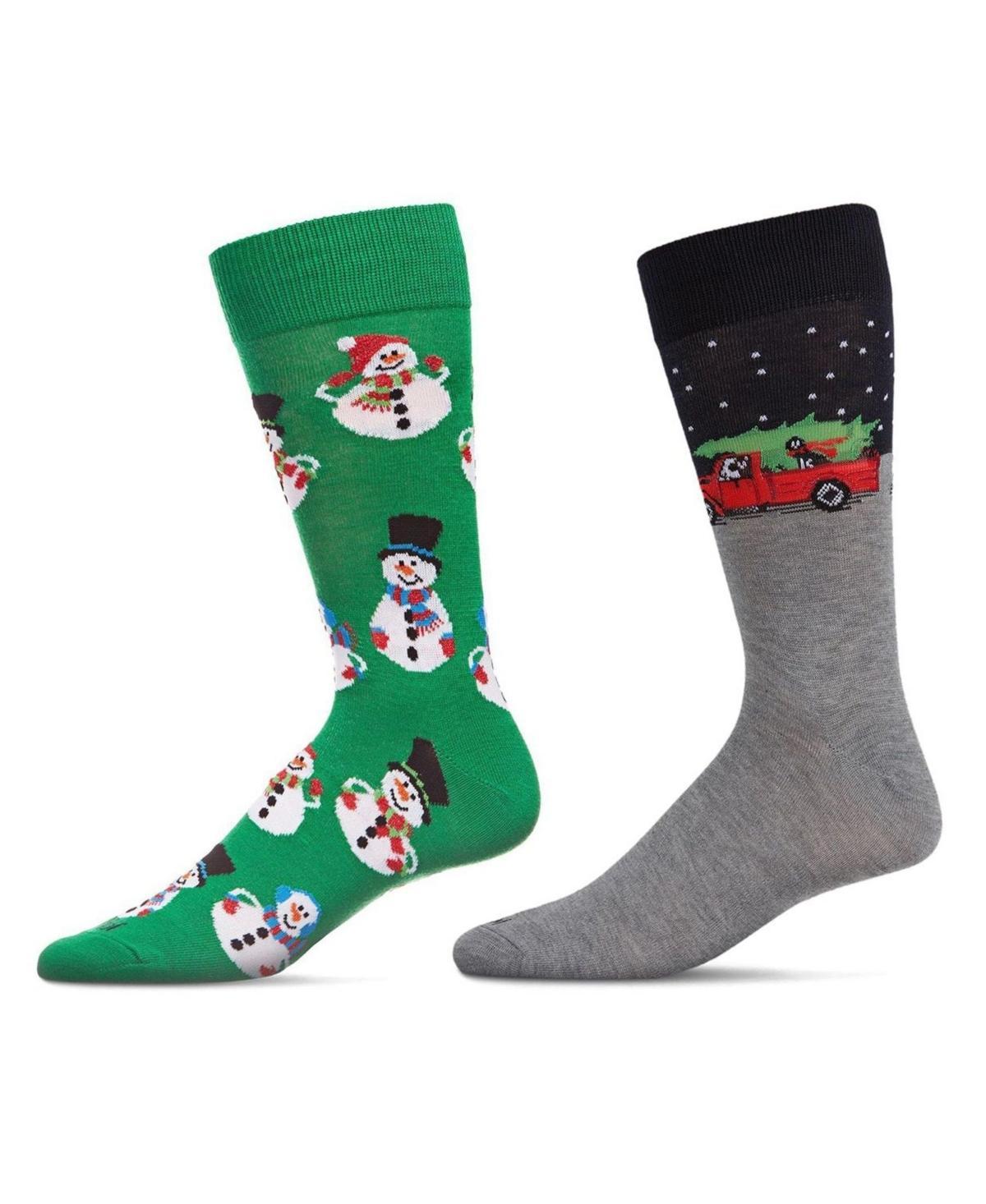 MeMoi Mens Christmas Holiday Pair Novelty Socks, Pack of 2 Product Image