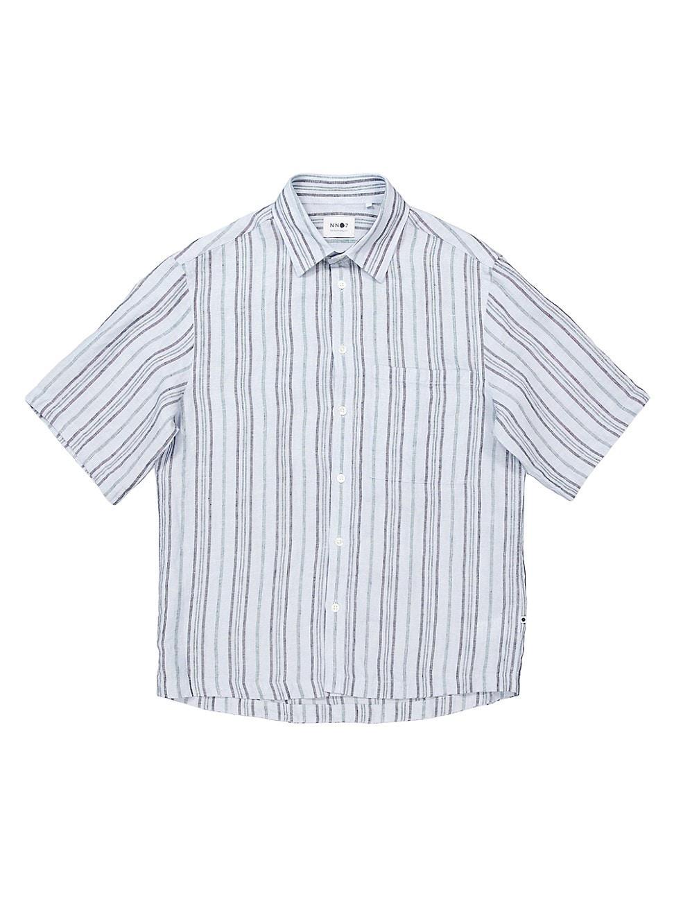 Mens High Summer Hans Striped Linen Shirt Product Image