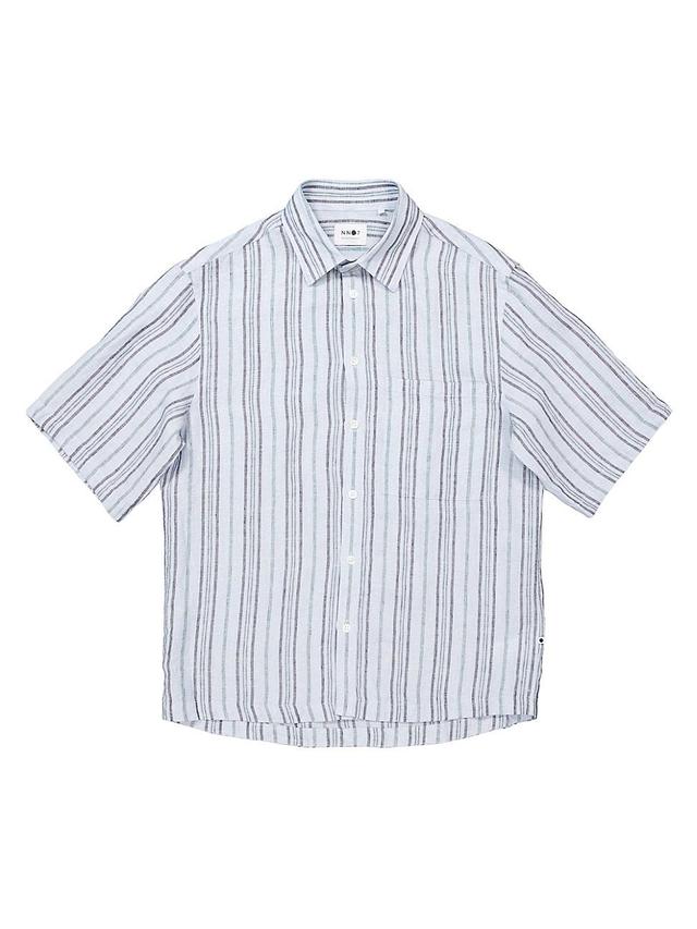 Mens High Summer Hans Striped Linen Shirt Product Image