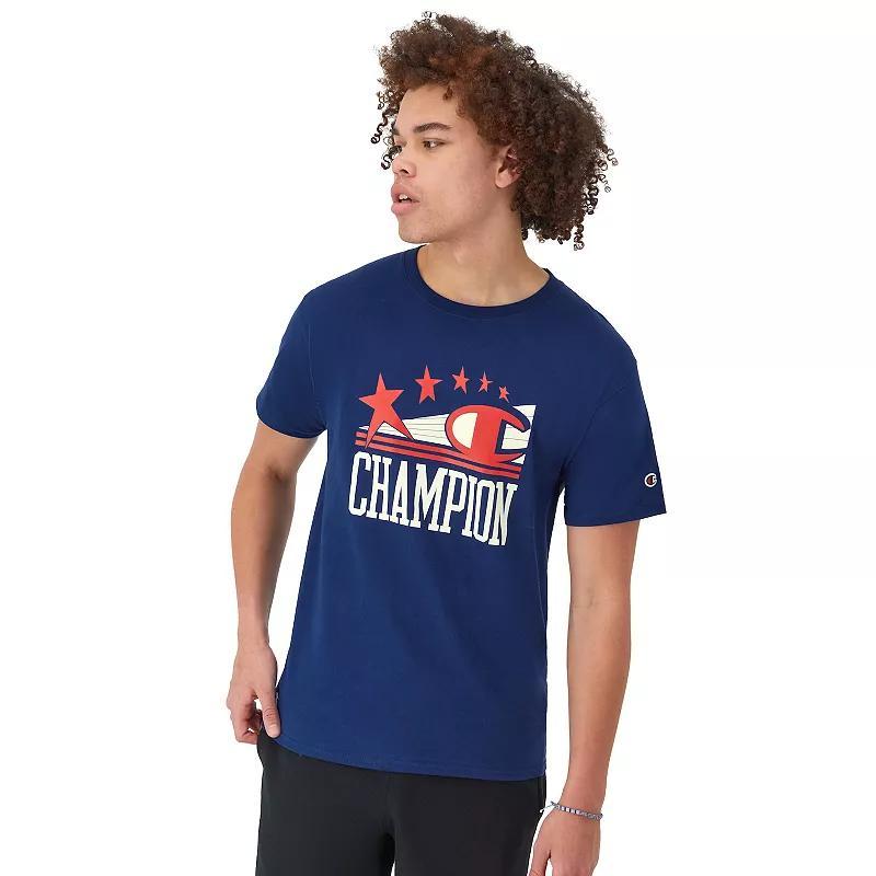 Mens Champion Classic Graphic Tee Jewel Blue Product Image