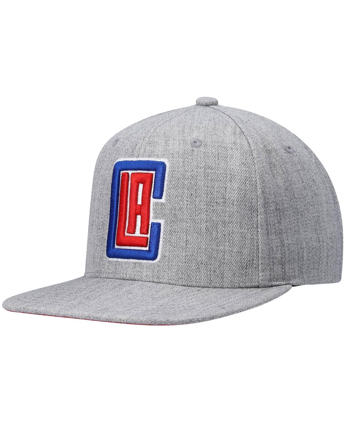 Mens Mitchell & Ness Heathered Gray LA Clippers 2.0 Snapback Hat Product Image