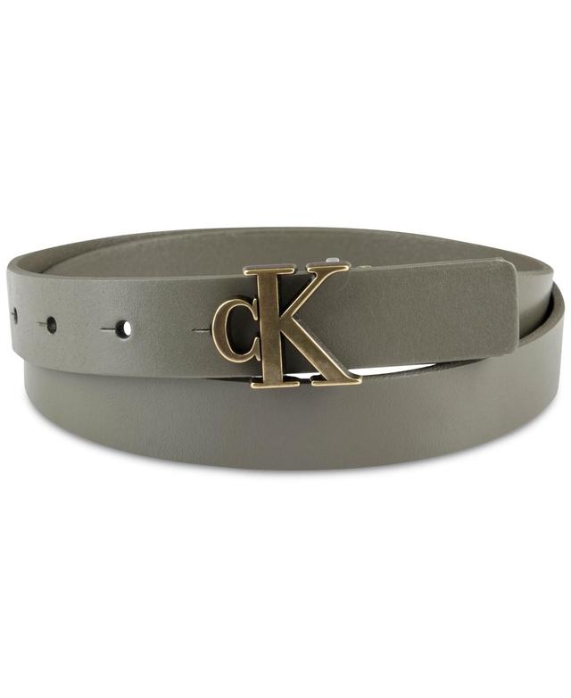 Calvin Klein Womens Ck Monogram Buckle Skinny Belt Product Image