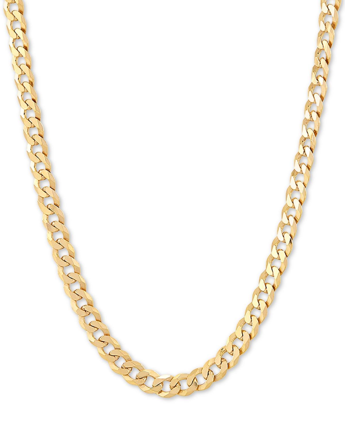 Flat Curb Link 18 Chain Necklace in 18k Gold-Plated Sterling Silver Product Image