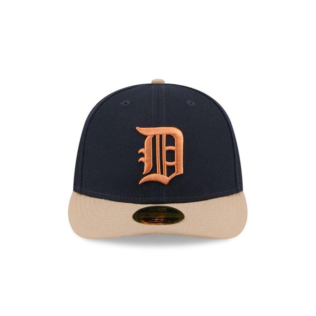 Detroit Tigers Blue Ivory Low Profile 59FIFTY Fitted Hat Male Product Image