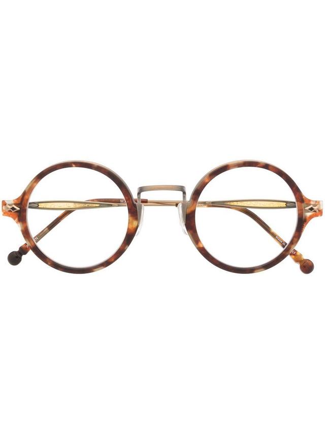 MATSUDA Round-frame Glasses In Brown Product Image