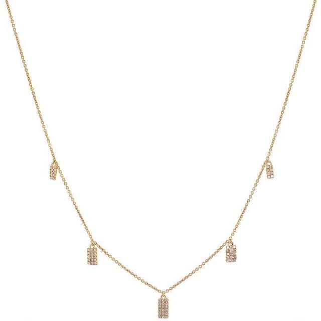 Luxle 14k Gold 1/5 Carat T.W. Diamond Charm Necklace, Womens, Yellow Product Image