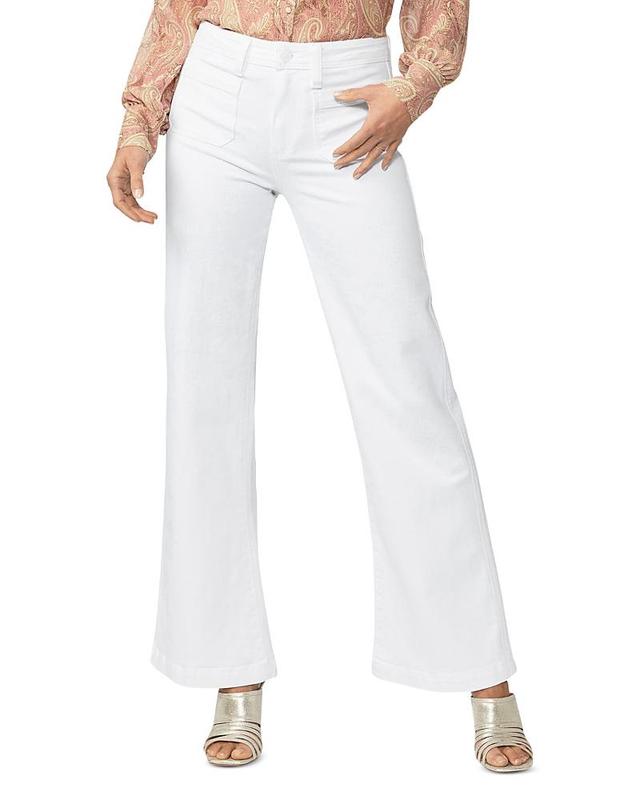 Paige Leenah Wide Leg Trouser Jeans in Crisp White Product Image