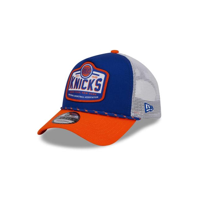 New York Knicks 2024 Rally Drive 9FORTY A-Frame Trucker Hat Male Product Image