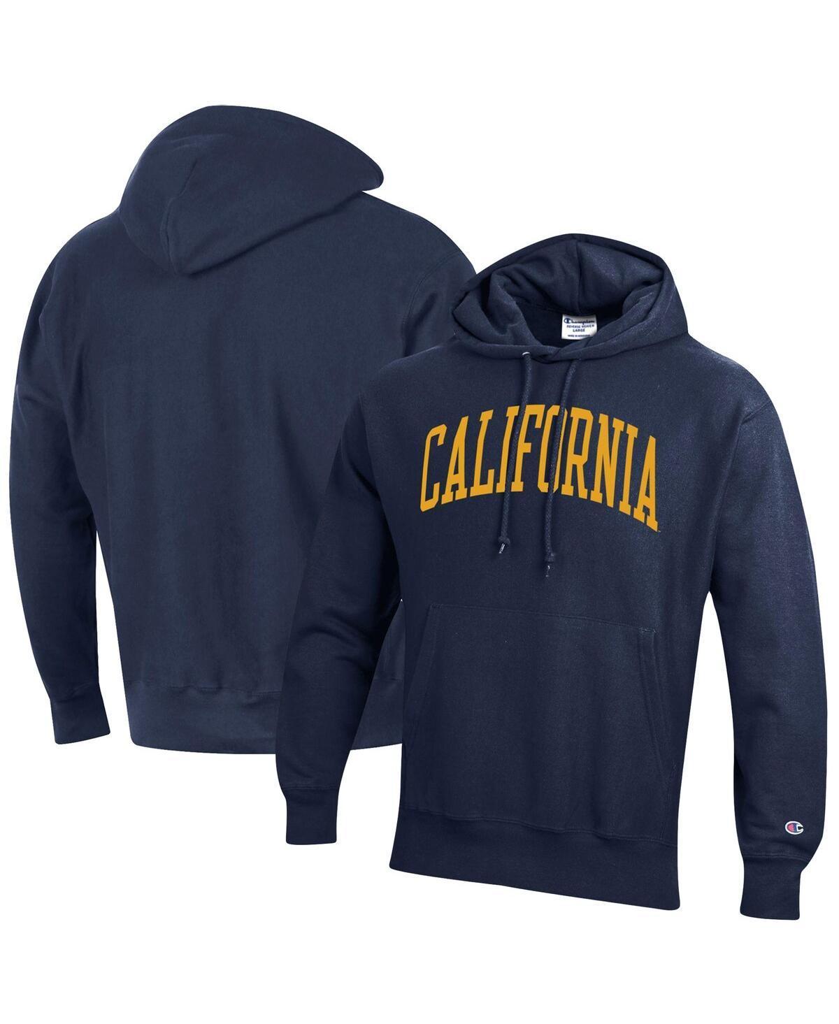 Mens Champion Navy Cal Bears Team Arch Reverse Weave Pullover Hoodie Product Image