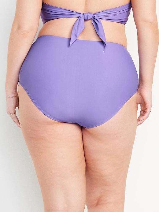 High-Waisted French-Cut Bikini Swim Bottoms Product Image