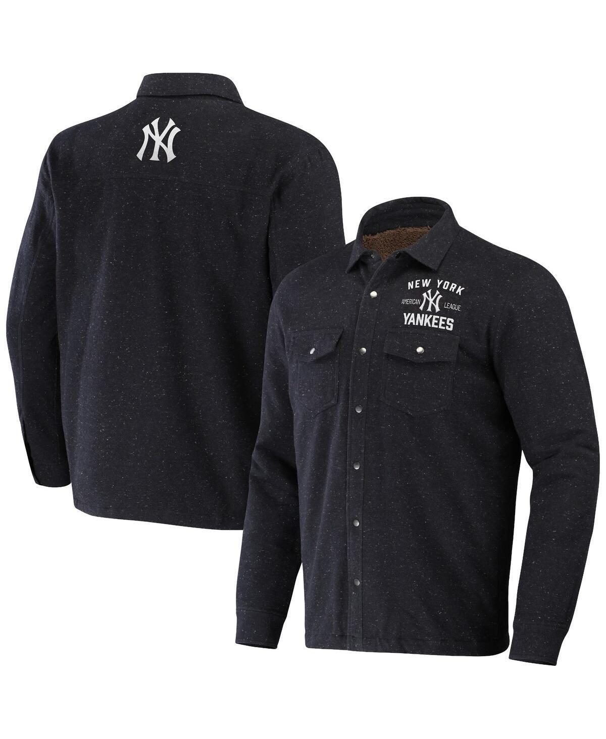 Mens Darius Rucker Collection by Fanatics Black New York Yankees RingstopFull-Snap Shacket Product Image