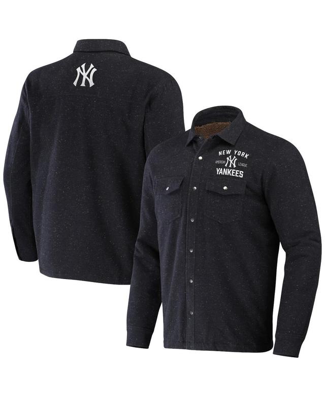 Mens Darius Rucker Collection by Fanatics Black New York Yankees RingstopFull-Snap Shacket Product Image