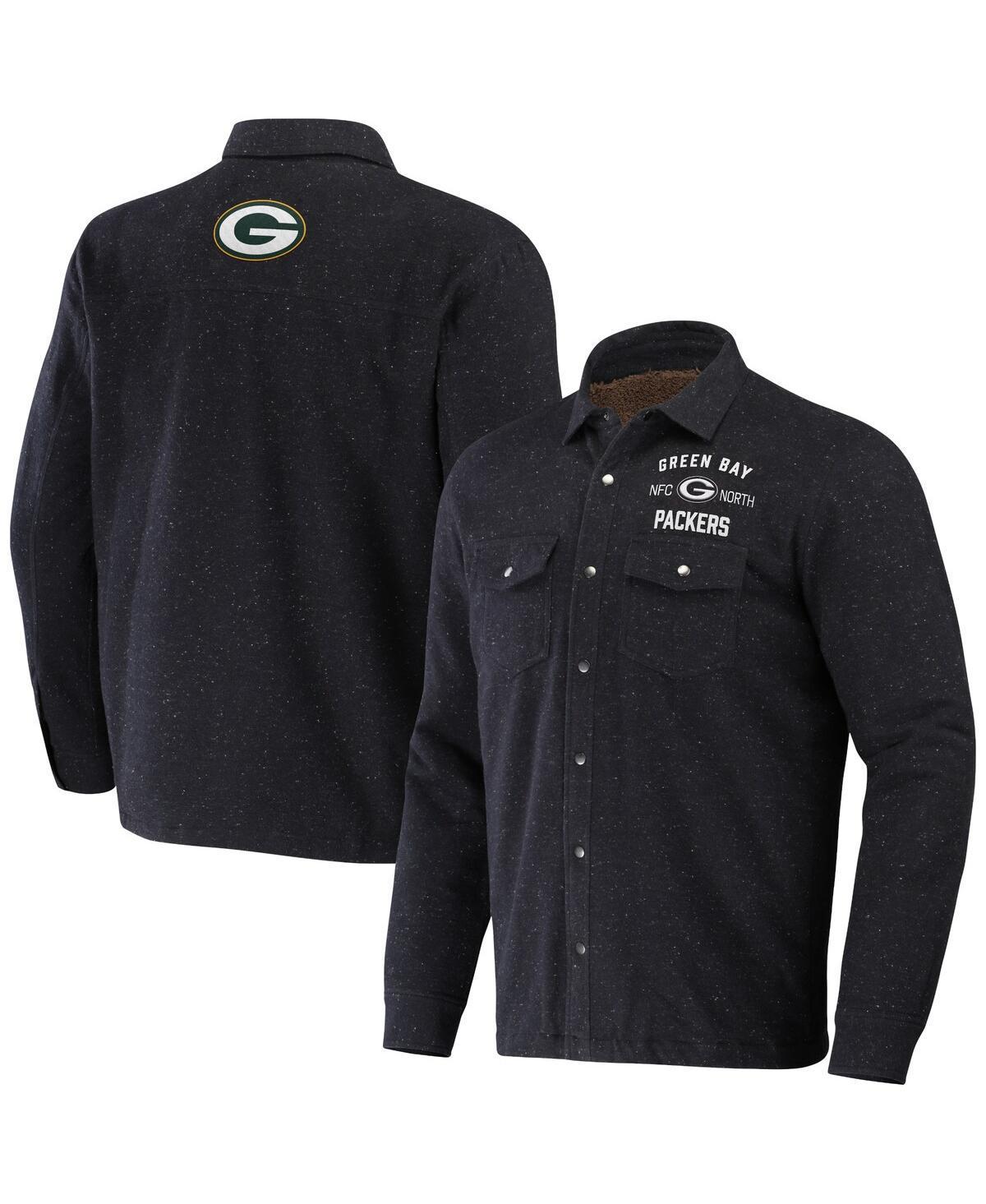 Mens NFL x Darius Rucker Collection by Fanatics Charcoal Green Bay Packers Shacket Full-Snap Jacket Product Image