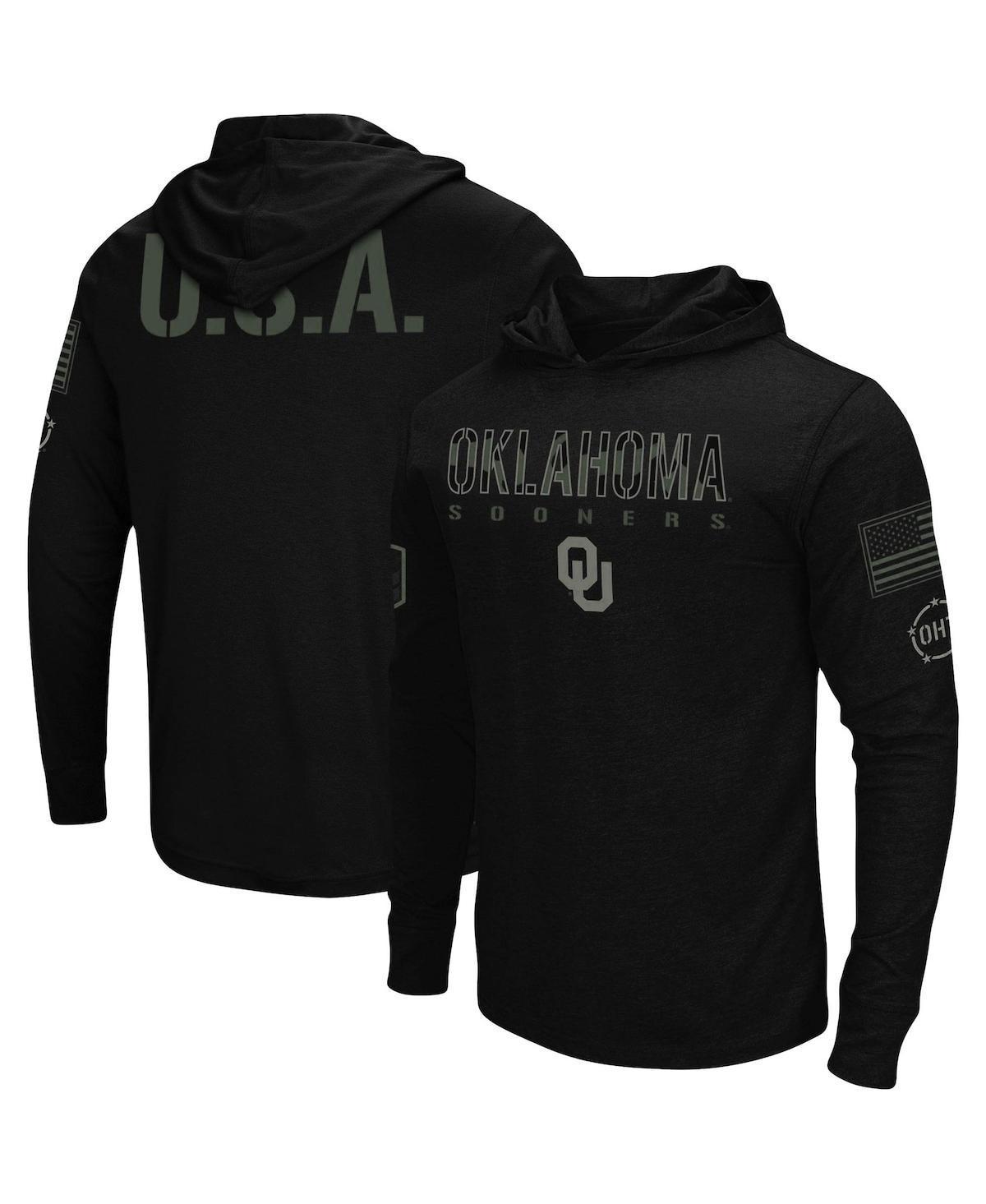 Mens Colosseum Black Oklahoma Sooners Oht Military-Inspired Appreciation Hoodie Long Sleeve T-shirt Product Image