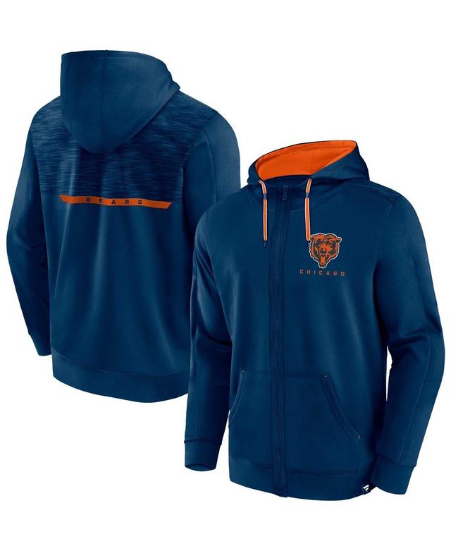 Mens Fanatics Navy Chicago Bears Defender Evo Full-Zip Hoodie Product Image