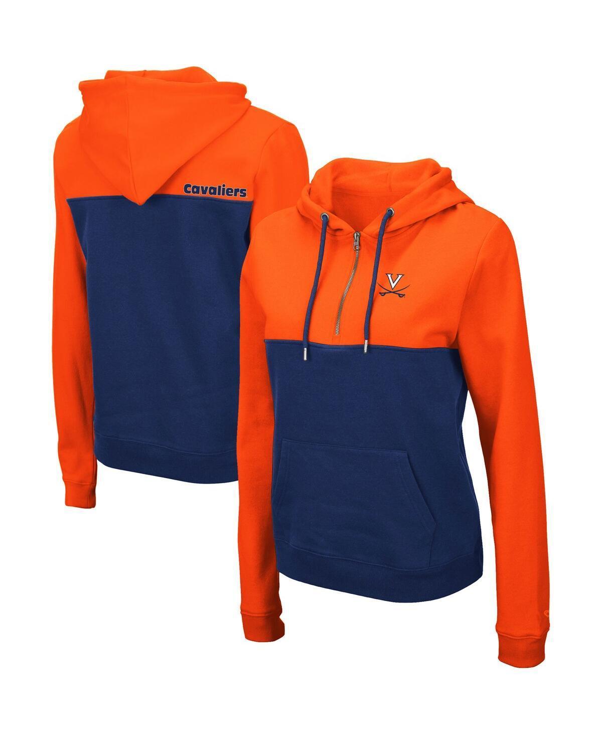 Womens Colosseum /Navy Virginia Cavaliers Aidan Lightweight Half-Zip Hoodie Product Image