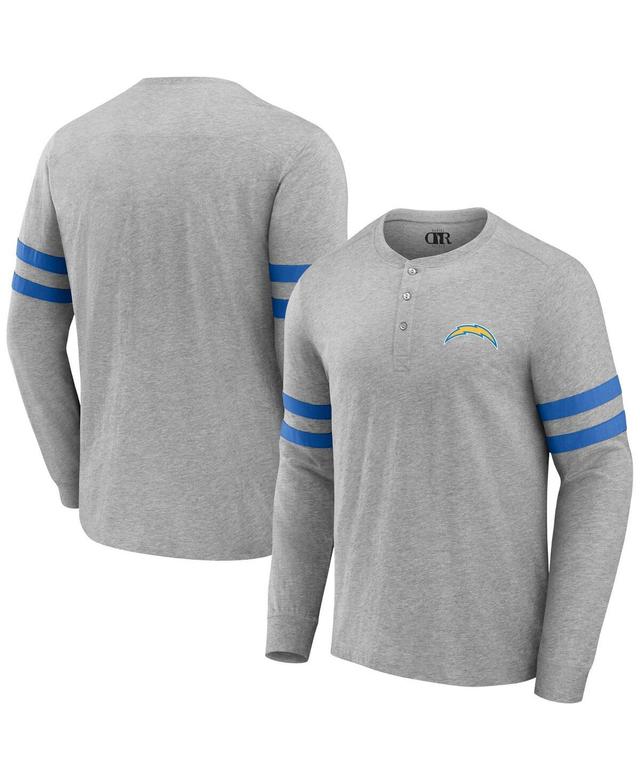 Mens Nfl x Darius Rucker Collection by Fanatics Heather Gray New Orleans Saints Henley Long Sleeve T-shirt Product Image