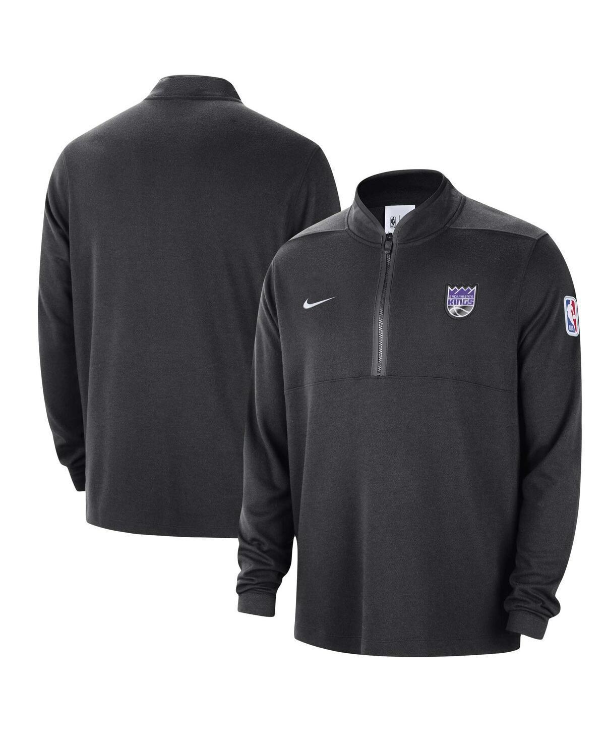 Mens Nike Black Sacramento Kings Authentic Performance Half-Zip Jacket Product Image