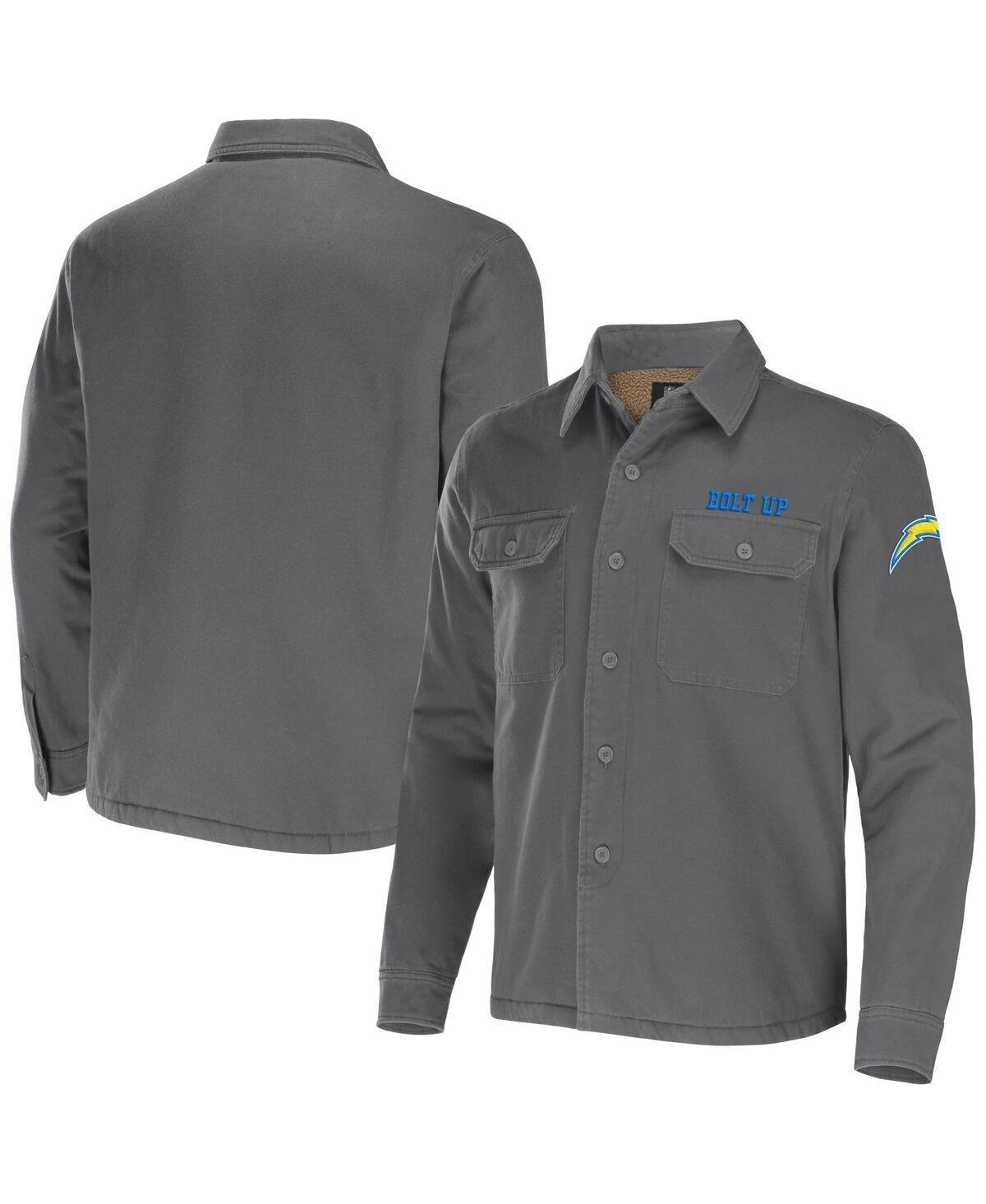 Mens Nfl x Darius Rucker Collection by Fanatics Gray Buffalo Bills Canvas Button-Up Shirt Jacket Product Image