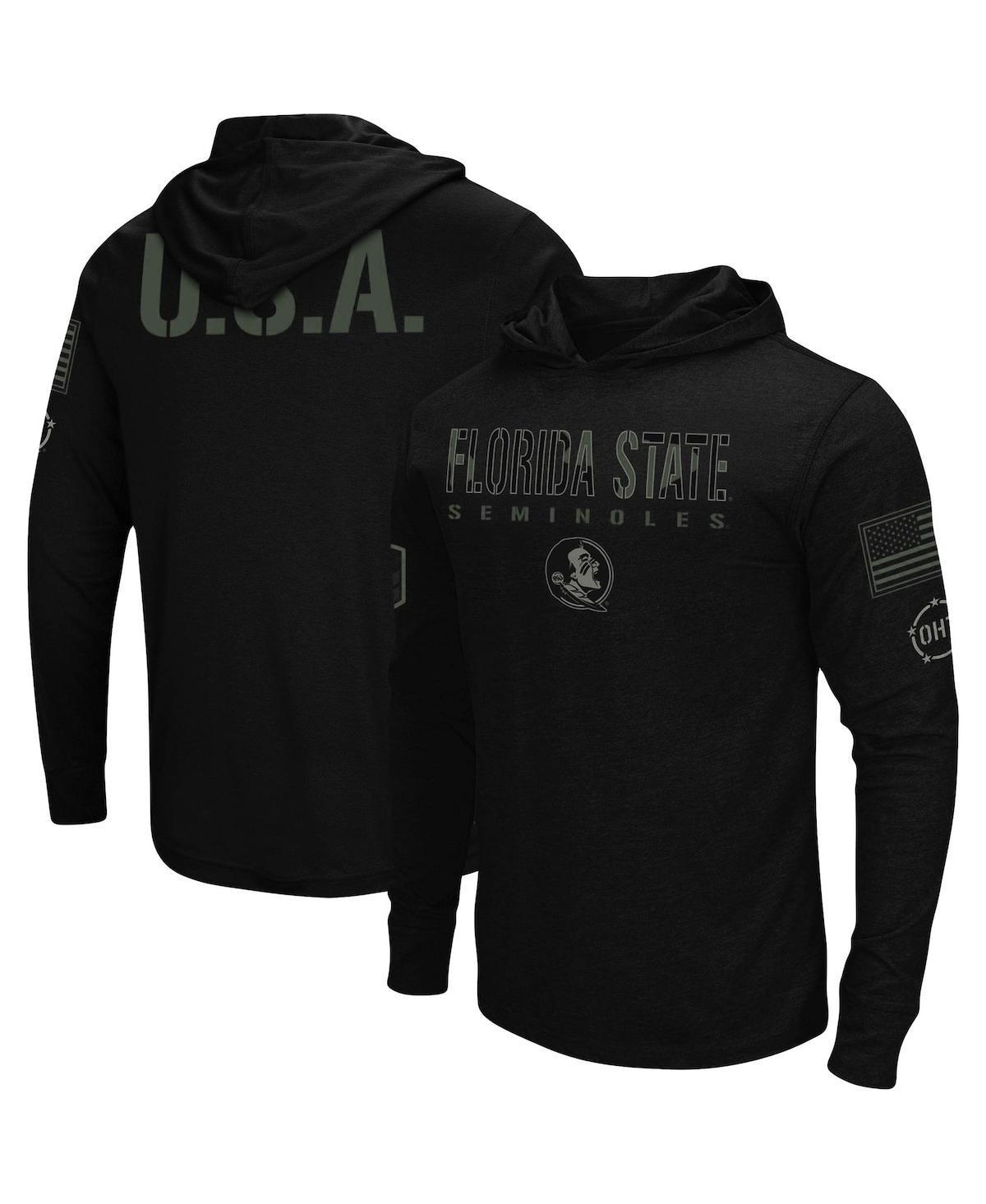 Mens Colosseum Black Mississippi State Bulldogs OHT Military Appreciation Hoodie Long Sleeve T-Shirt Product Image