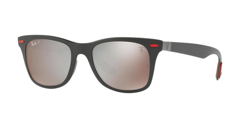 RAY BAN Rb4195m Scuderia Ferrari Collection Sunglasses Black Frame Violet Lenses Polarized 52-20 In Pink Product Image