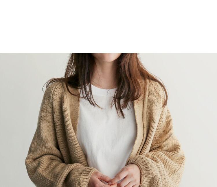 Plain Open Front Cardigan Product Image