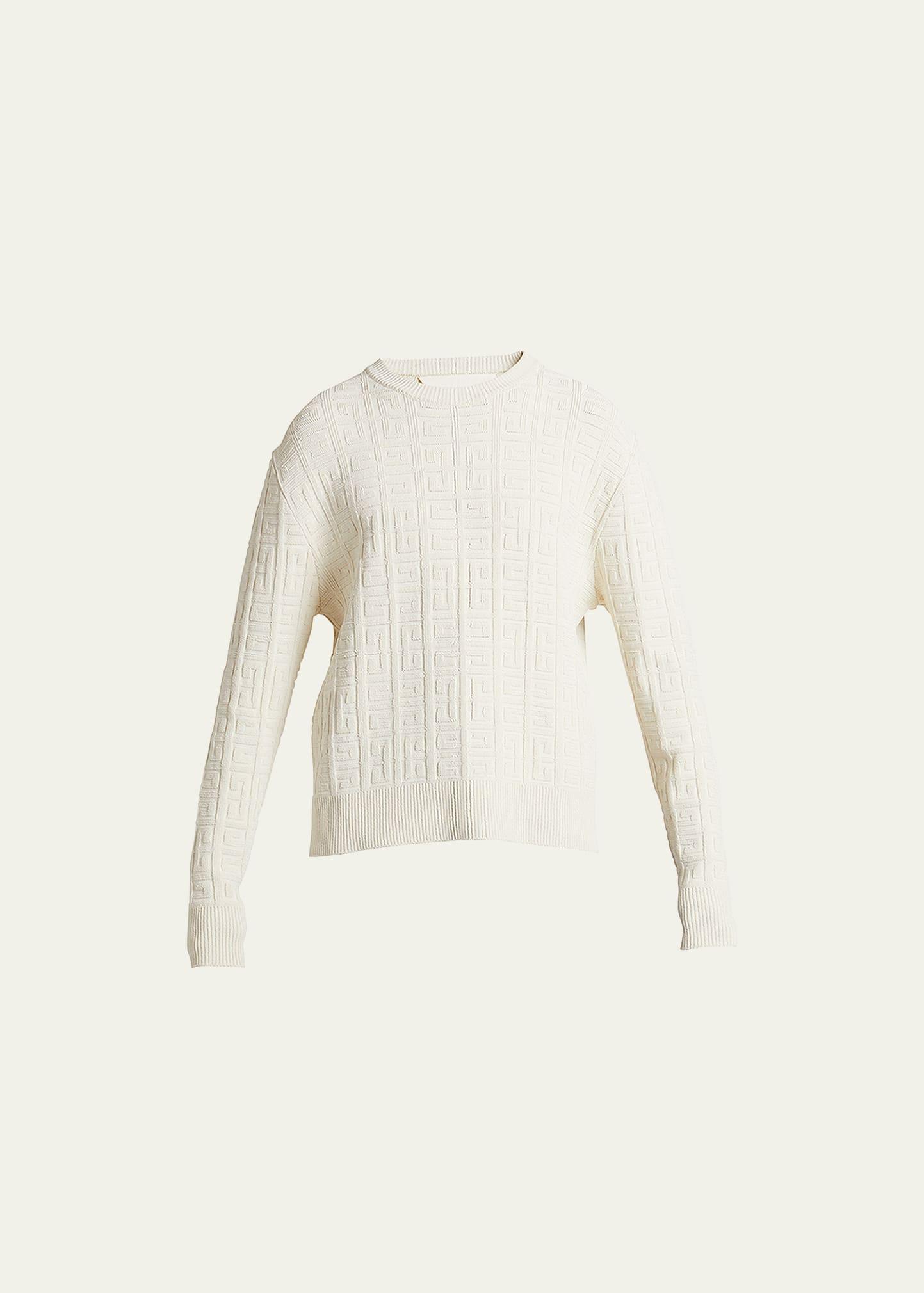 Mens Textured 4G Crew Sweater Product Image