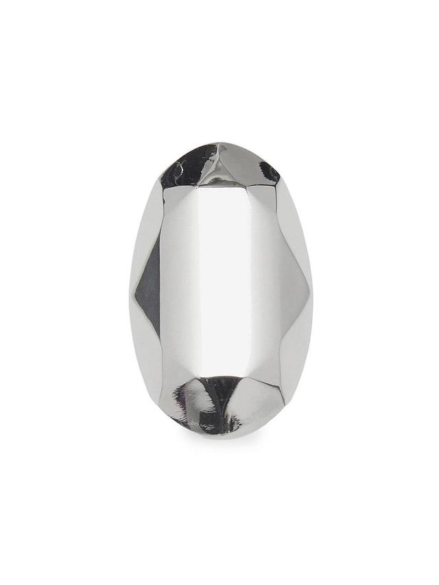 Womens Silvertone Oval Ring Product Image