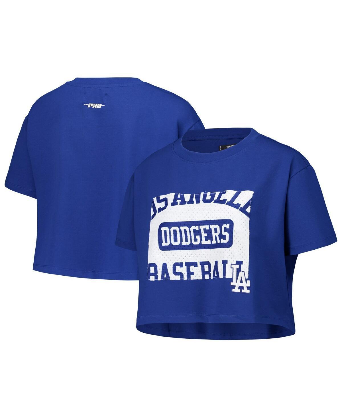 Pro Standard Womens Royal Los Angeles Dodgers Made To Play Boxy Cropped T-Shirt Product Image