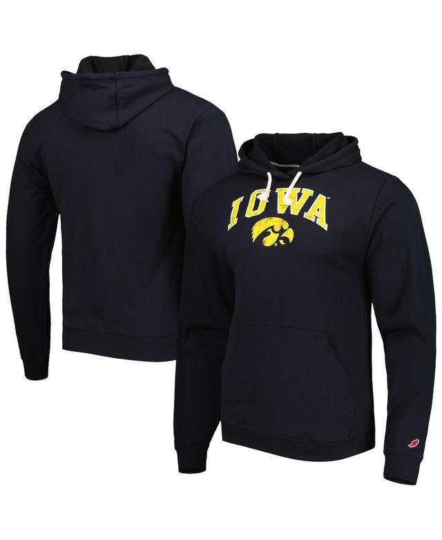 Mens League Collegiate Wear Black Iowa Hawkeyes Arch Essential Fleece Pullover Hoodie Product Image