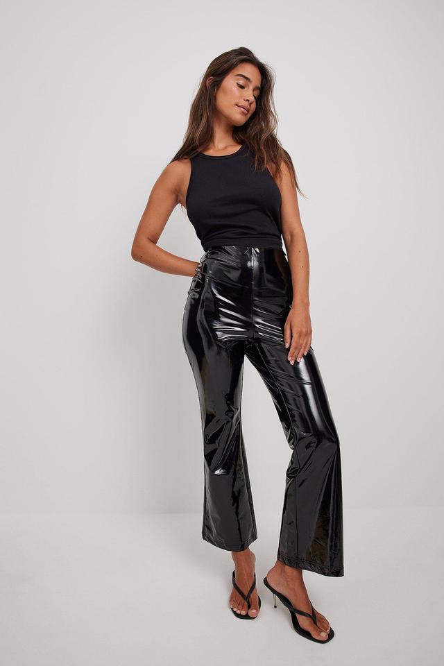 Vinyl Kick Flared Pants Product Image