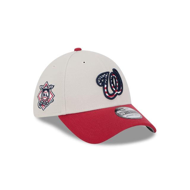 Washington Nationals Independence Day 2024 39THIRTY Stretch Fit Hat Male Product Image