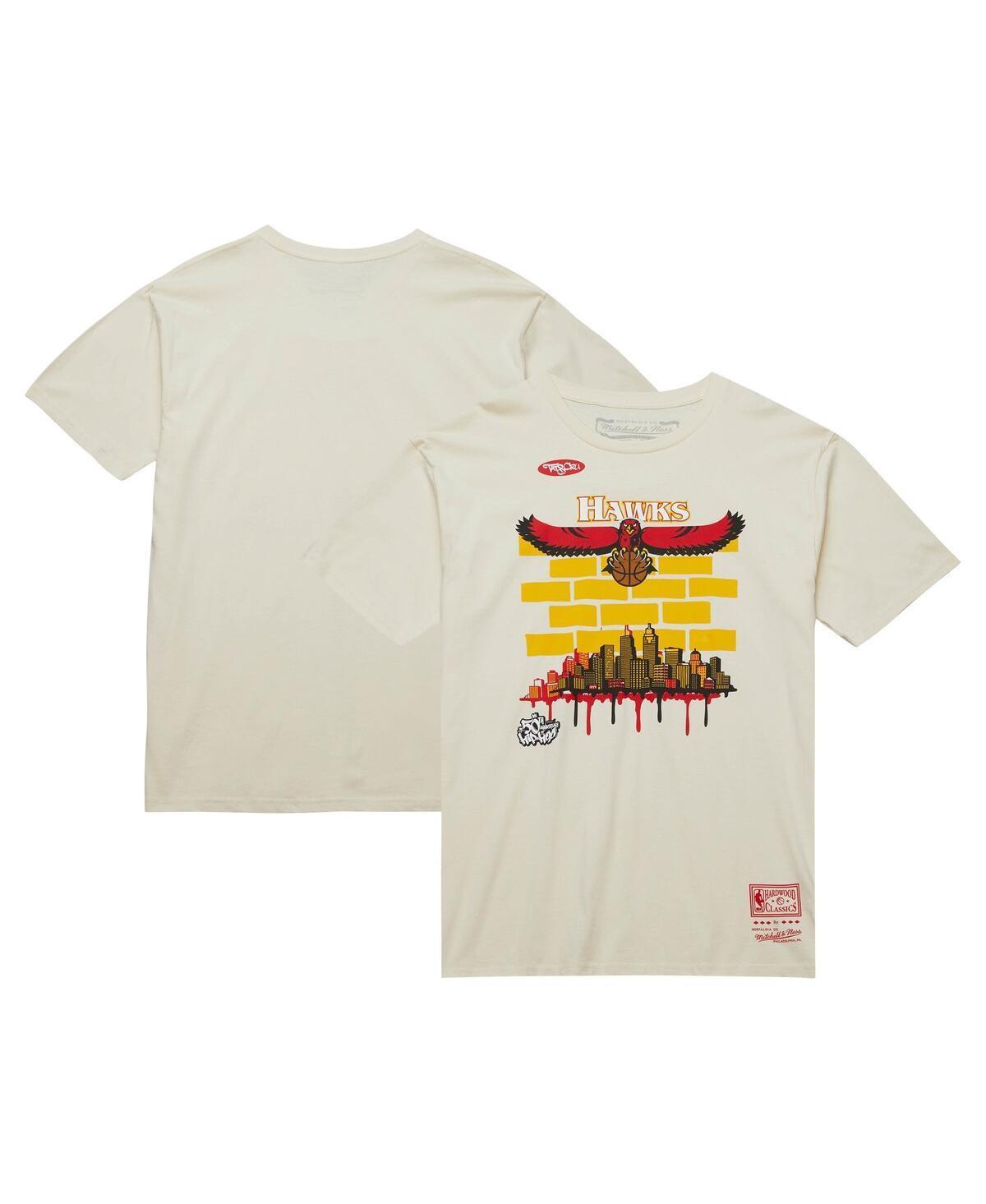 Mitchell & Ness Mens x Tats Cru Cream Atlanta Hawks Hardwood Classics City T-Shirt Product Image