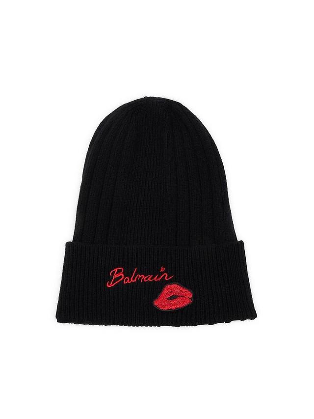 Mens Logo-Embroidered Cashmere Beanie Product Image