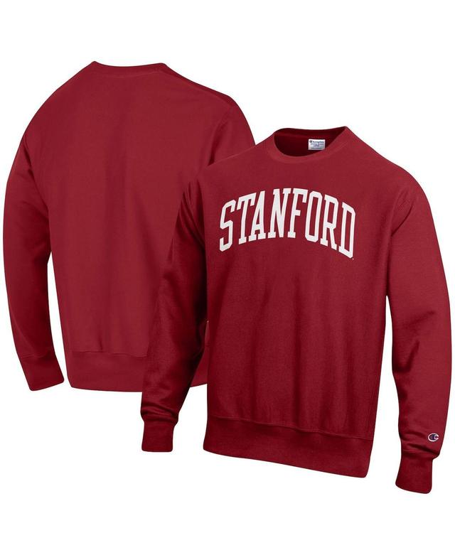 Mens Champion Cardinal Stanford Cardinal Arch Reverse Weave Pullover Sweatshirt Product Image