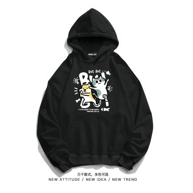 Cartoon Print Hoodie Product Image