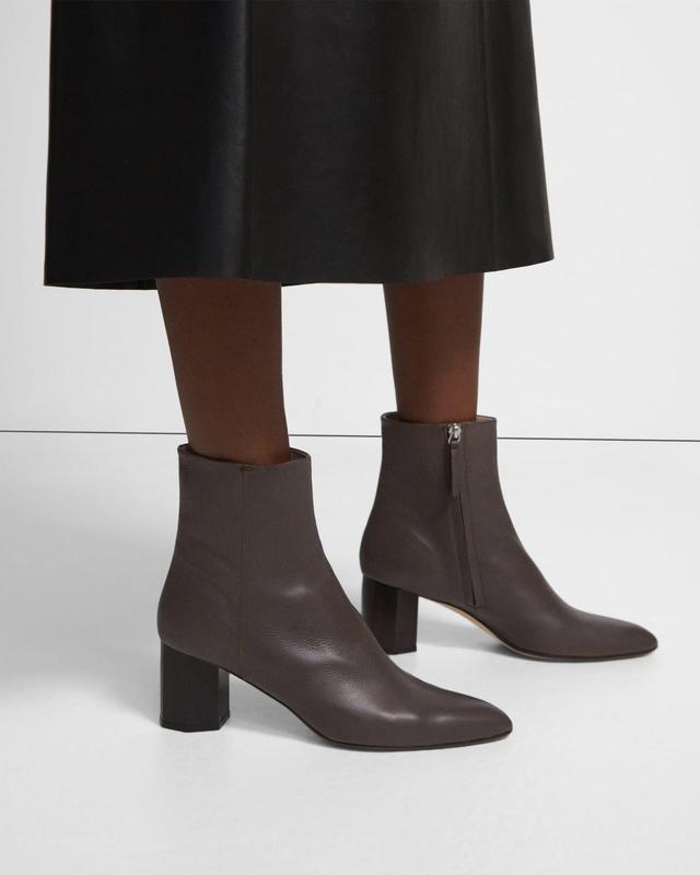 Ankle Bootie in Leather Product Image