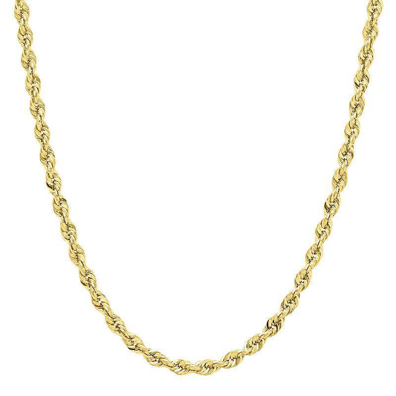 Everlasting Gold 14k Gold Hollow Glitter Chain Necklace, Womens Yellow Product Image