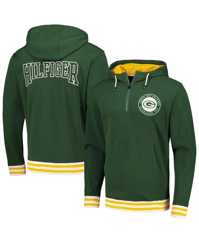 Mens Tommy Hilfiger Green Green Bay Packers Aaron Quarter-Zip Hoodie Product Image