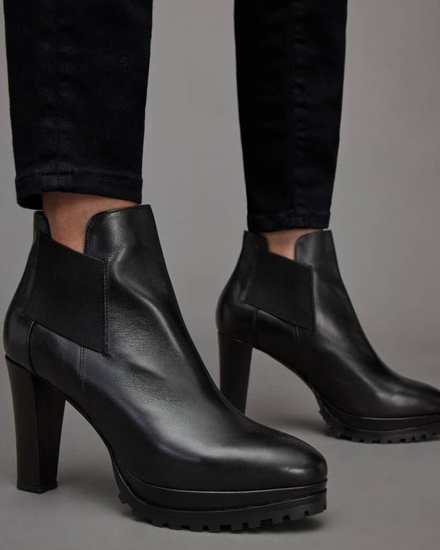 Sarris Heeled Leather Boots Product Image