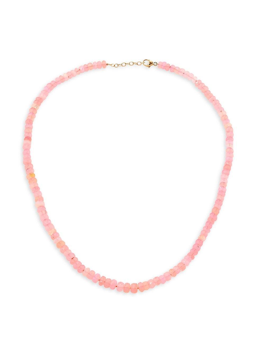 Womens Soleil 14K Yellow Gold & Opal Beaded Necklace Product Image