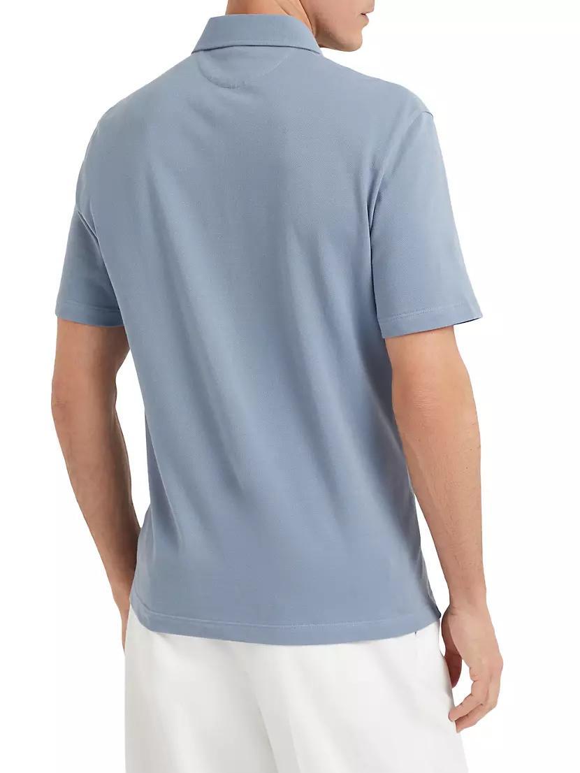 Cotton Pique Collar Polo Shirt Product Image