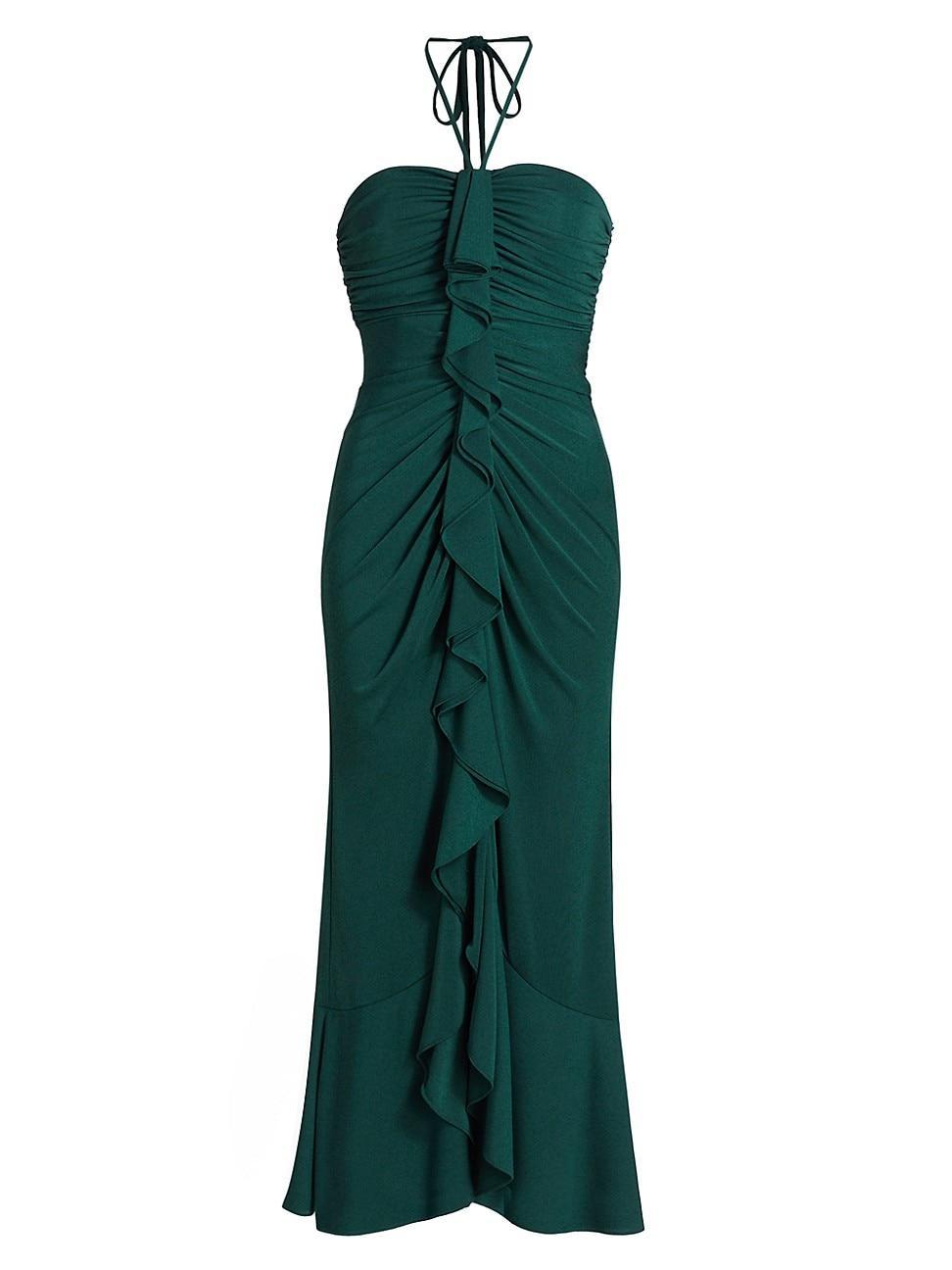 Womens Zenni Ruffle Midi-Dress Product Image