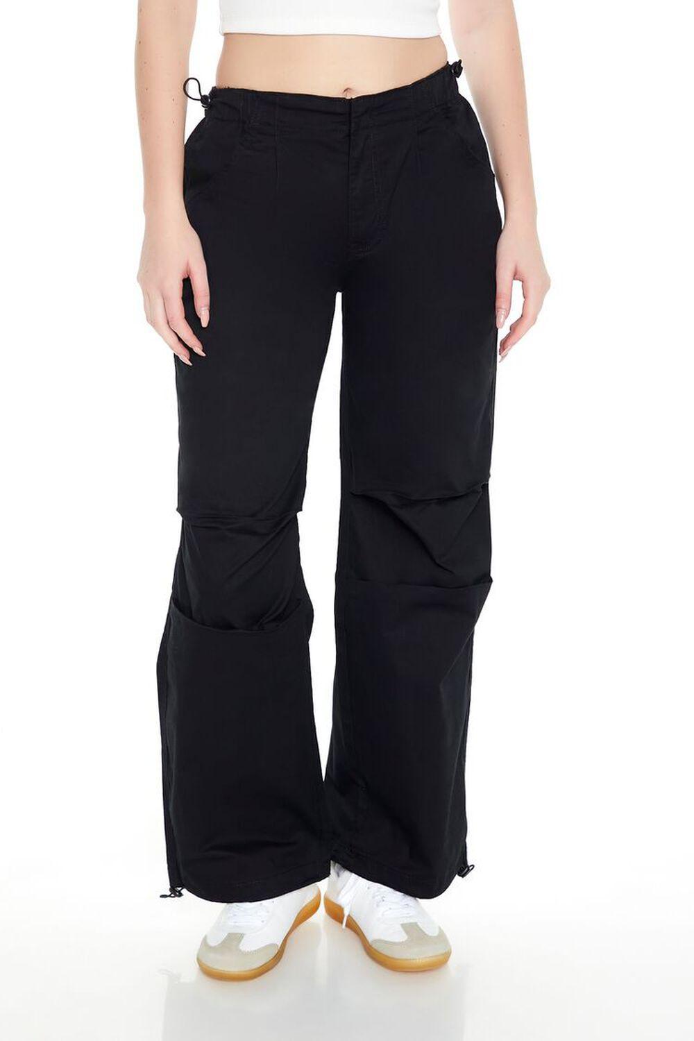 Toggle Drawstring Poplin Joggers | Forever 21 Product Image